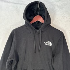 The North Face Hoodie Mens S Black Fleece Pullover Map Back Graphic Sweatshirt