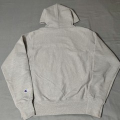 Champion Men’s Small Reverse Weave Gray Hoodie Basic Sleeve Logo