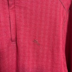 Tommy Bahama Mens Quarter Zip Pullover Sweatshirt Deep Red Pattern Size Large