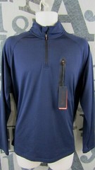 New One Day Away Lightweight 1/4 Zip Pullover Jacket Men M Navy Blue Stretch $79