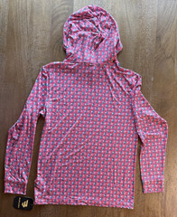 NWT Burlebo Men’s Performance Hoodie USA Flags AOP Men’s UPF 50 Golf Small