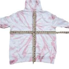 Polo Ralph Lauren Hoodie Men Medium Pink White Sweatshirt Sweater Tie Dye Pony