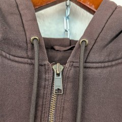 Cabela’s Hoodie Men’s L Tall Faded Brown Waffle Thermal Lined Full Zip Workwear