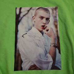 Maybe Crazy Sweatshirt Mens Large Green White Korean Streetwear Fashion Sweater