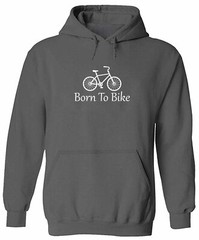 Ride Bicycle Unisex Pullover Sweatshirt Hoodie Sweater Graphic Gift Born To Bike