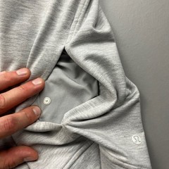 Lululemon Hoodie Mens Medium Grey City Sweat Pullover Raglan Sleeve Athleisure