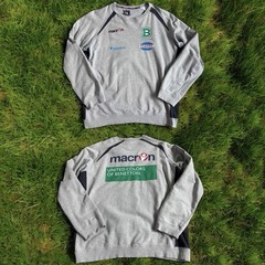 Vintage Macron United Colors Of Benetton Basket Men’s Sweatshirt Sz XL Grey Crew