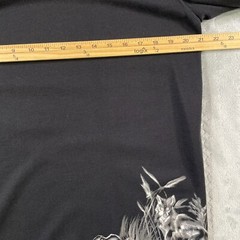 ROWM Sweatshirt Mens Size Large Black Fox Print Minimalist Modern Preppy Luxury