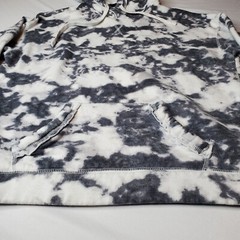Hollister Sweatshirt Hoodie White Black Cloud Mens Small 21×25 WINTER CAMO LOOK