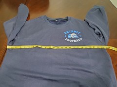 ​Detroit Football Era Sweatshirt Mens Large Dark Gray Navy Blue Graphic Pullover