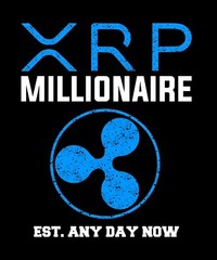 XRP Ripple Millionaire EST. Any Day Now Crypto Currency Hooded Sweat Shirt