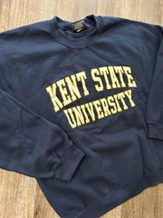 Kent State University MV Sport vintage blue block letter sweatshirt Medium