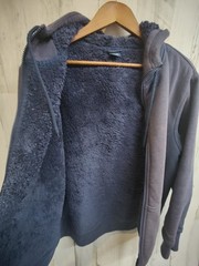 George Distressed Full Zip Fleece Lined Hoodie Men’s Medium Grunge