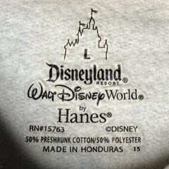 Disneyland Resort Mickey Mouse Gray Fleece Pullover Sweatshirt By Hanes Sz L