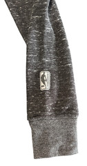 NBA Basketball Logo Black Marled Hooded Sweatshirt Pocket Mens Small