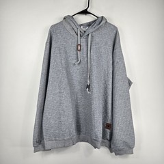 Coofandy Men’s Size 3XL Gray Quilted Pullover Hoodie NWT