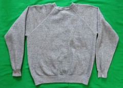 Heather Gray Blank Vintage Sweatshirt 1970’s Athletic Sports Rayon Blend USA
