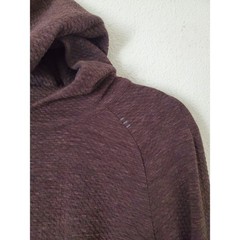 Lululemon Mens Textured Double-Knit Cotton Hoodie Burgundy Plum LM3EOZS Size M