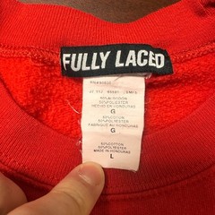 Fully Laced Red Monster Graphic Crewneck RAH! Sweatshirt Adult Large Vintage