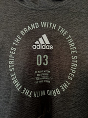 Adidas Team Issue Badge of Honor Sport Hoodie Pullover Gray Mens Size Small