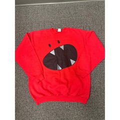 Fully Laced Red Monster Graphic Crewneck RAH! Sweatshirt Adult Large Vintage