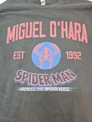 Miguel O’hara Spider-Verse Sweatshirt XXL Men’s Black Marvel Comics