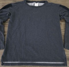 Nike Yoga Therma-FIT Essential Fleece Crewneck Sweatshirt Mens LG Charcoal Gray