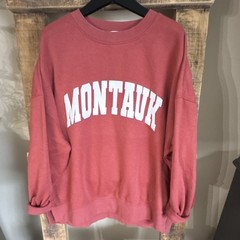 Montauk Graphic Print Pullover Sweatshirt Crew Neck Women’s Med Spring/Summer