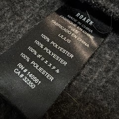Roark Full Zip Hoodie Mens Large Charcoal Grey Excellent Space Dye RF196