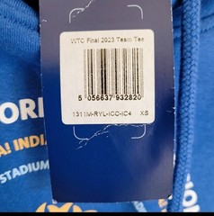 England Cricket Hoodie Blue Size XS ICC World Test Championship Final 2023 Team
