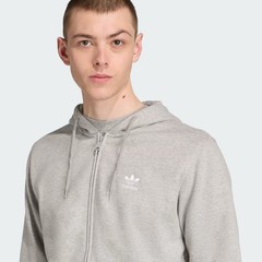 adidas Trefoil Essentials Full-Zip Hoodie Grey