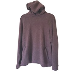 Lululemon Mens Textured Double-Knit Cotton Hoodie Burgundy Plum LM3EOZS Size M