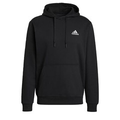 adidas Men’s Essentials Fleece Hoodie, Black/White, X-Large