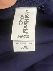 BLUE JustHoods Sweatshirt ~ XXL ~ Crewneck ~ 80% Cotton / 20% Polyester