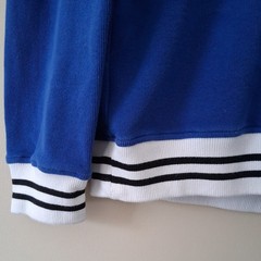 Edgar + Ash Blue White Black Trim Sweatshirt Mens Medium