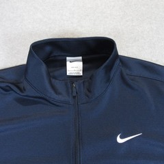 Nike Mens Athletic Performance Pullover Sweatshirt L Navy Blue 100% Polyester