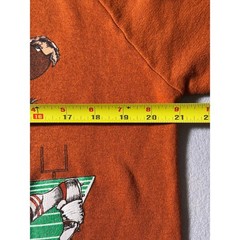 Texas Longhorns Cartoon Bevo Hook Em Vintage 80s Jerzees Made in USA Size XL