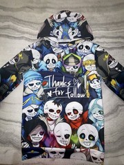 Sans Graphic Print Fleece Pullover Hoodie Teens M Multicolor Fall/Winter
