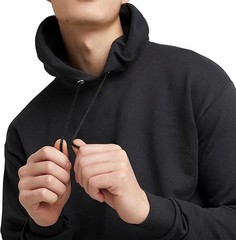 Hanes EcoSmart Hoodie, Midweight Fleece, Pullover Hooded Sweatshirt Black Unisex