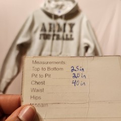 Army Football Light Grey Men’s Sz Small Relaxed Fit Hoodie Athleisure Sweater