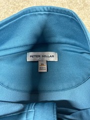 PETER MILLAR XL 1/4 Zip Blue Pink T-Shirt Golf Lot Of 2 Insperity Invitational