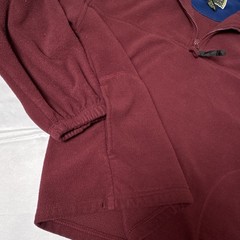 Roundy Ridge Clothing Men’s M Burgundy Blue 1/4 Zip Fleece Logo Sweatshirt