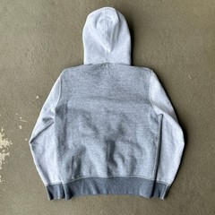 Wallace & Barnes Mens Heavyweight Split Pocket Quarter Zip Hoodie Two Tone Grey