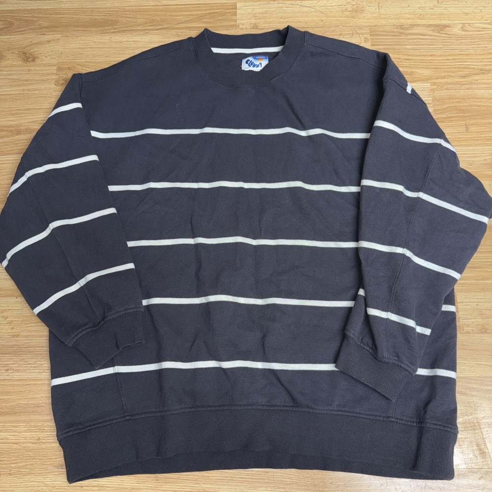 Marine Layer Men’s Cloud 9 Fleece Relaxed Crewneck Sweatshirt Black Size XL