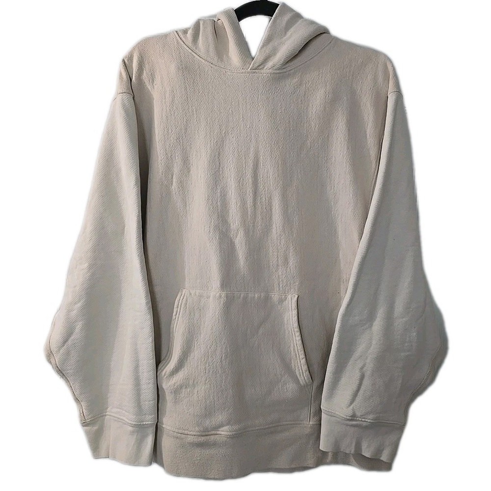 Yeezy Season 3 Off White Cream Hoodie Sweatshirt Large Kanye West Oversized