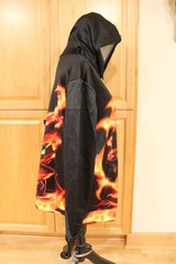 Anime Hoodie Bright Color Sweatshirt Novelty Orange Pattern Size Medium