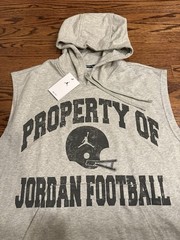 Nike Jordan Jalen Hurts Sleeveless Hoodie Sweatshirt Mens XL Grey IB9378-050 NWT