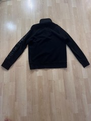 Michael Kors Men’s Black 1/4 Zip Pullover Sweatshirt Logo Sleeve Size M Basic