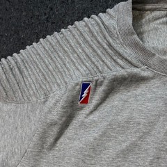 Postgame Moto Streetwear Men 4XL Gray Ribed Shoulder Zip Short Sleeve Sweatshirt