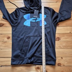 Under Armour Coldgear Hoodie Mens Small Black Sweatshirt Lined Outdoor School